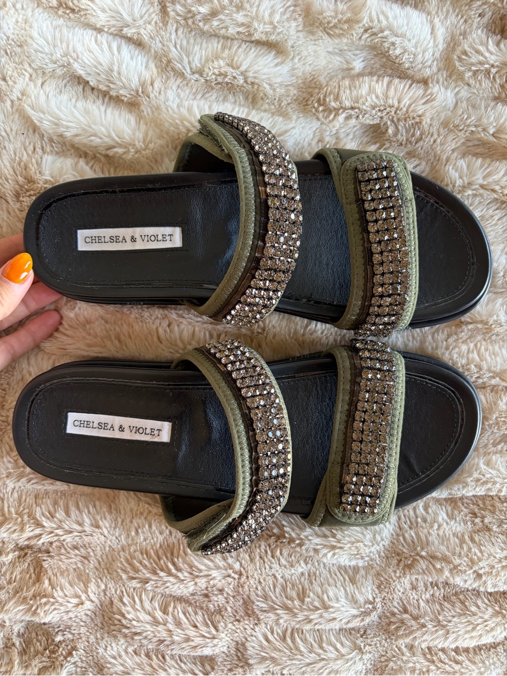 Chelsea & Violet Rhinestone Slides - Picture 4 of 9